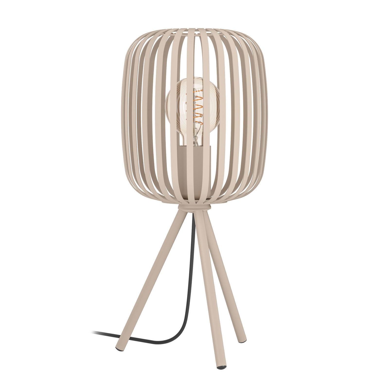 EGLO Retrofit Tischlampe ROMAZZINA 43,5 cm sandfarbig
