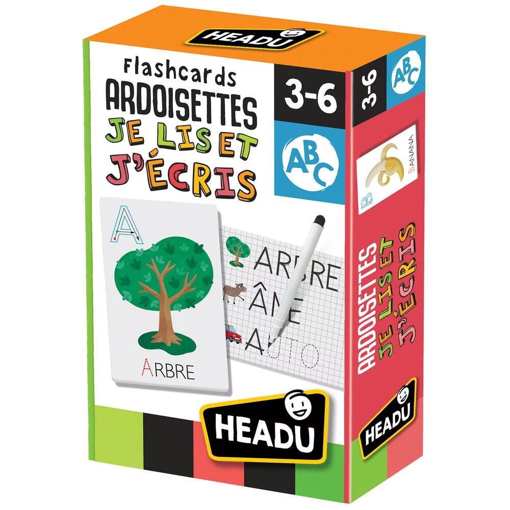 MONTESSORI -FLASHCARDS ARDOISETTES JE LIS ET J'ECRIS 3-6 ANS