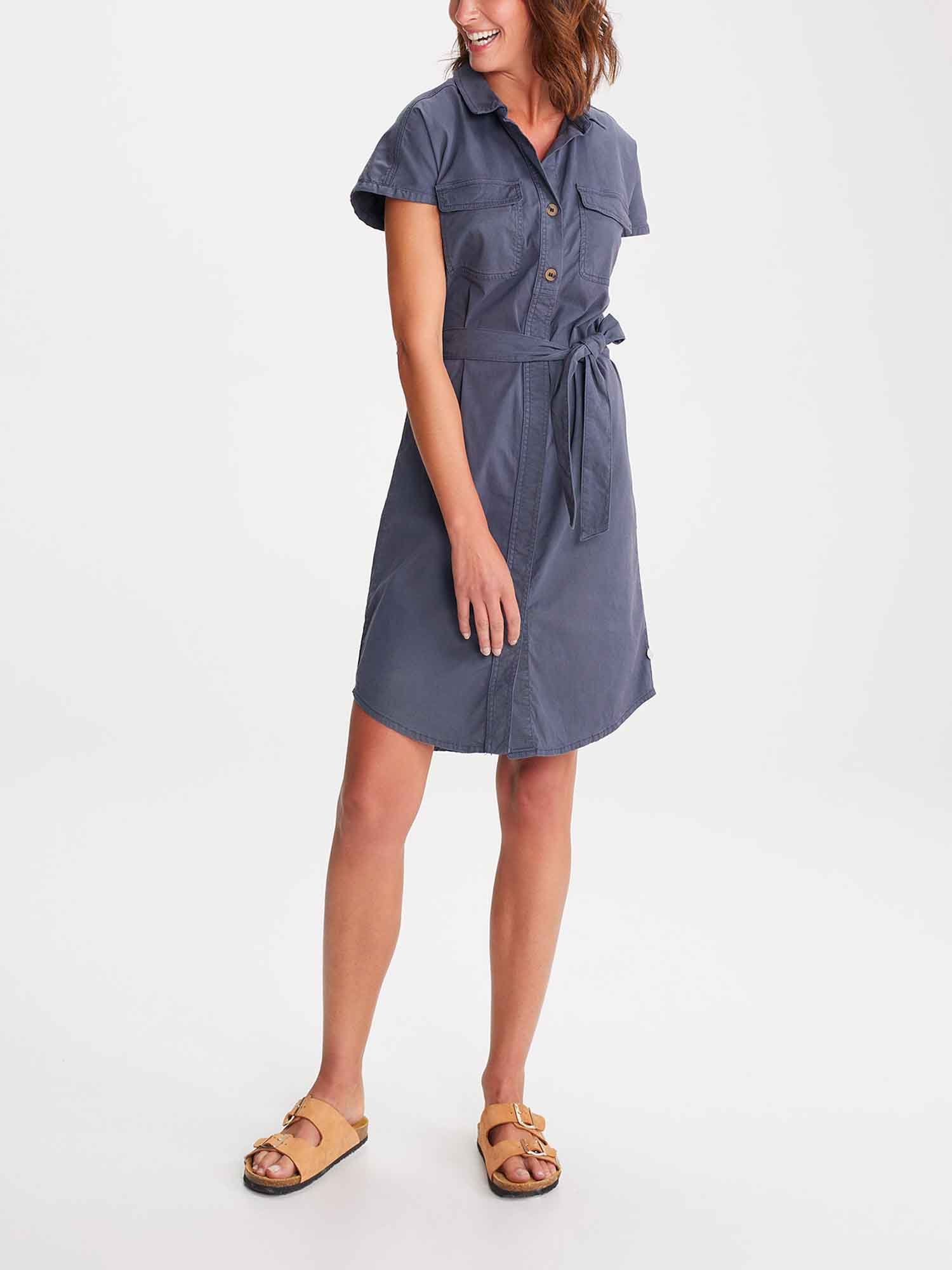 Robe Femme Sans Manche Bleu