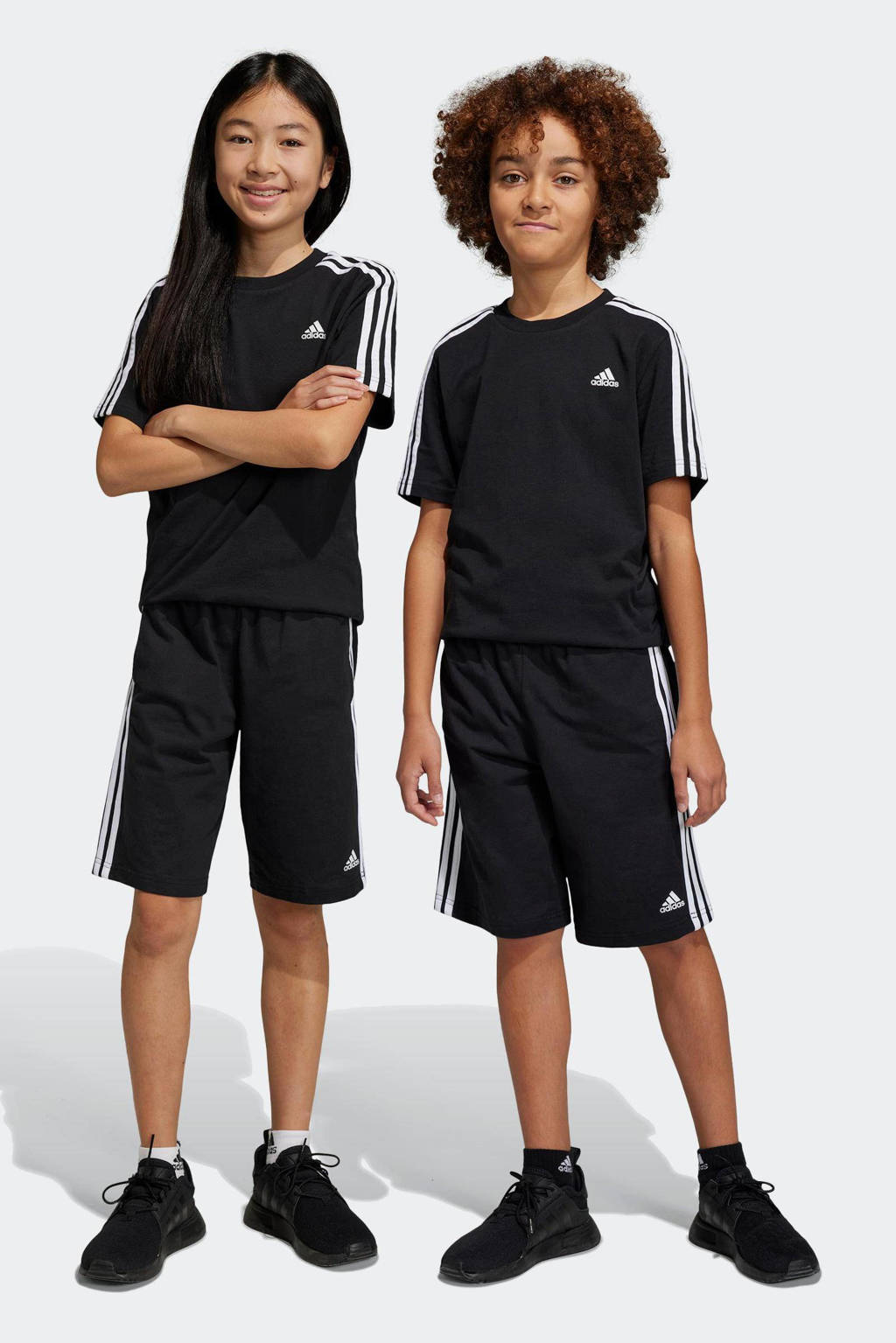 adidas short zwart/wit