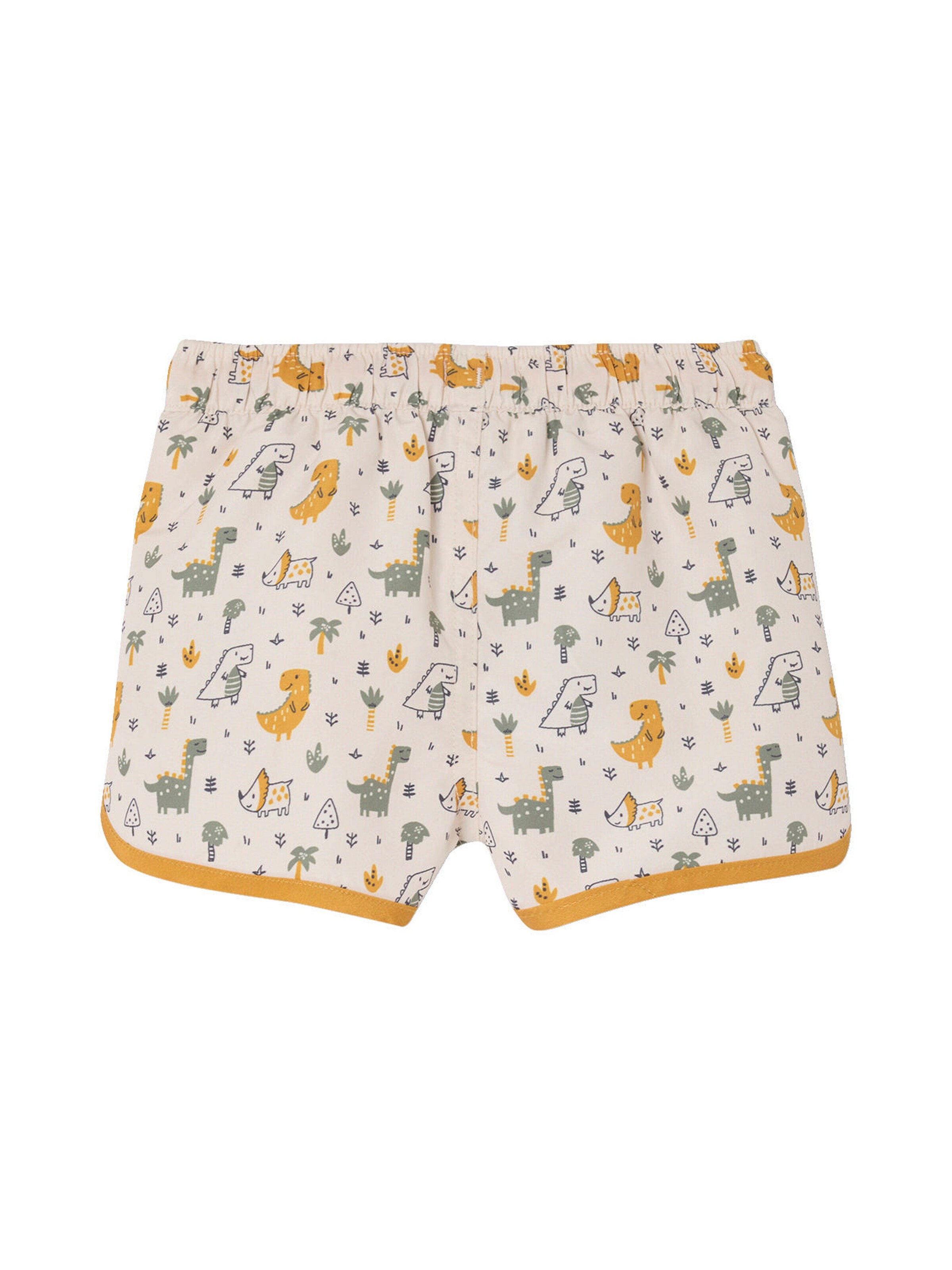 Vertbaudet Jungen Baby Badeshorts mit Dinos wollweiß