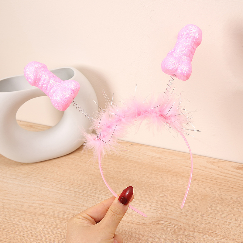 Party Haarreif Bachelorette Funny Accessoire für Junggesellinnenabschied - Rosa