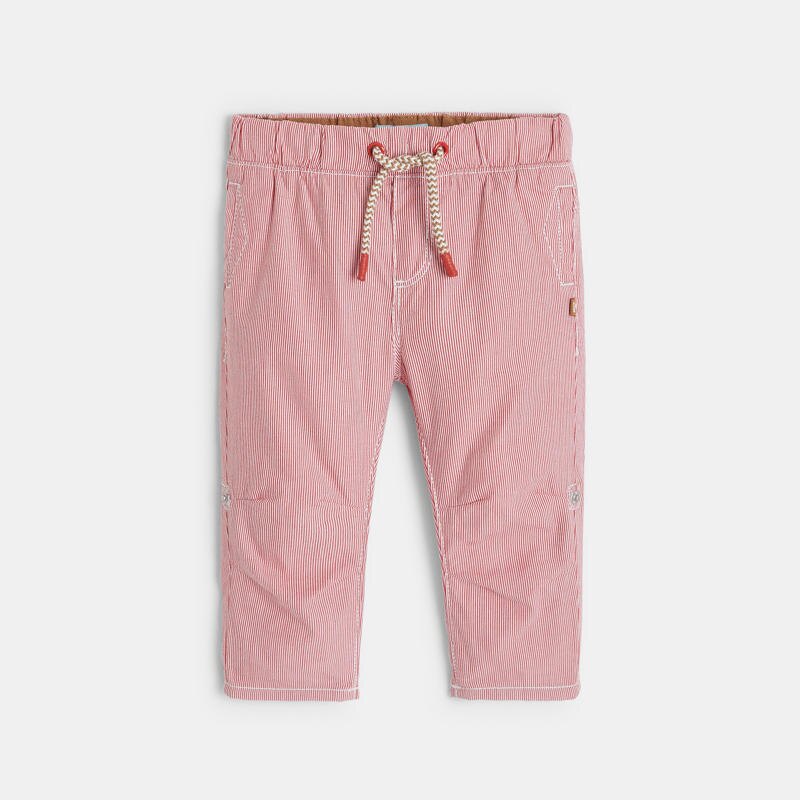 Pantalon modulable rayé orange bébé garçon Orange
