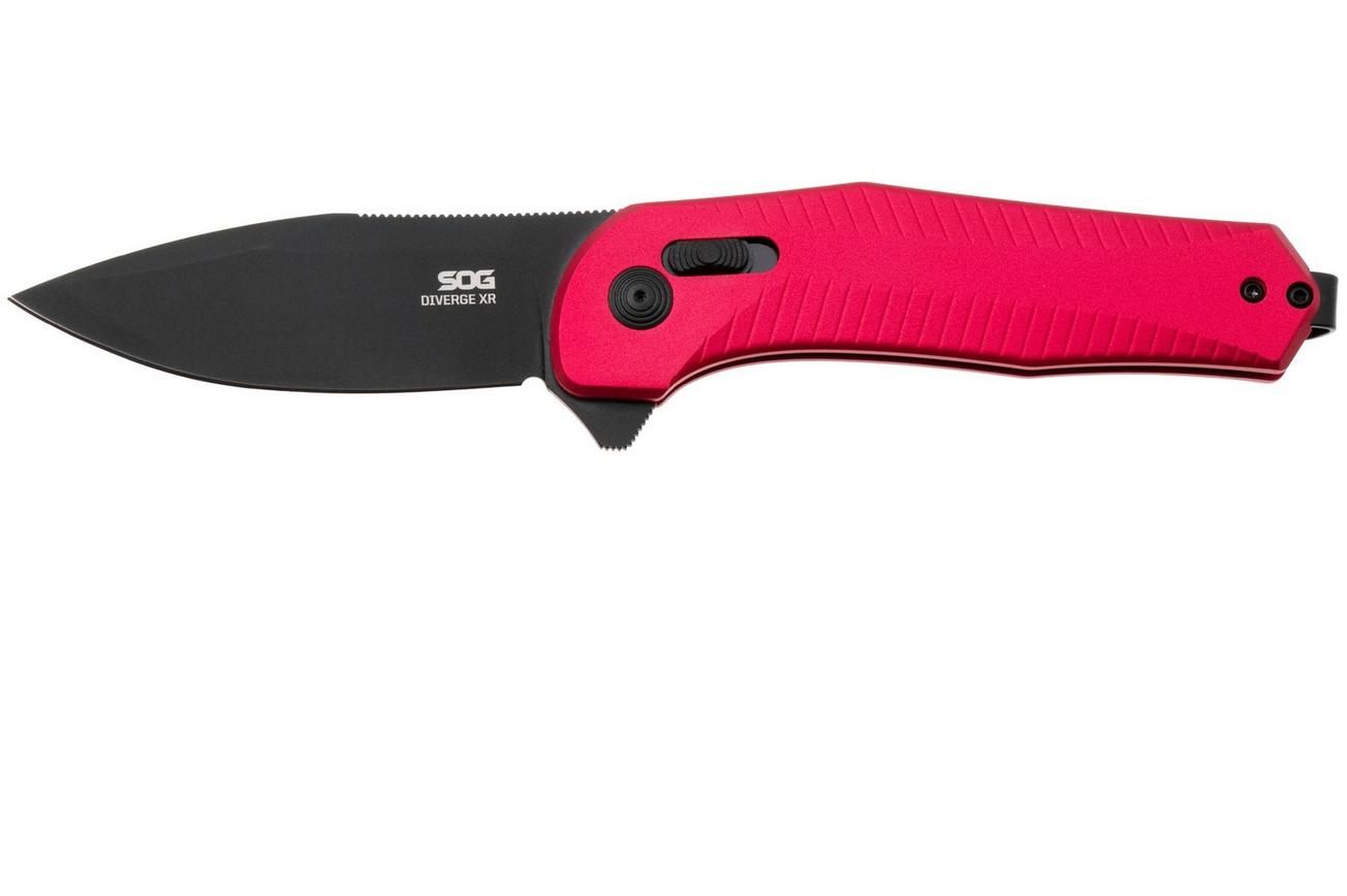 SOG Diverge XR 12-02-06-43 Drop Point, Dark Red   Black, zakmes