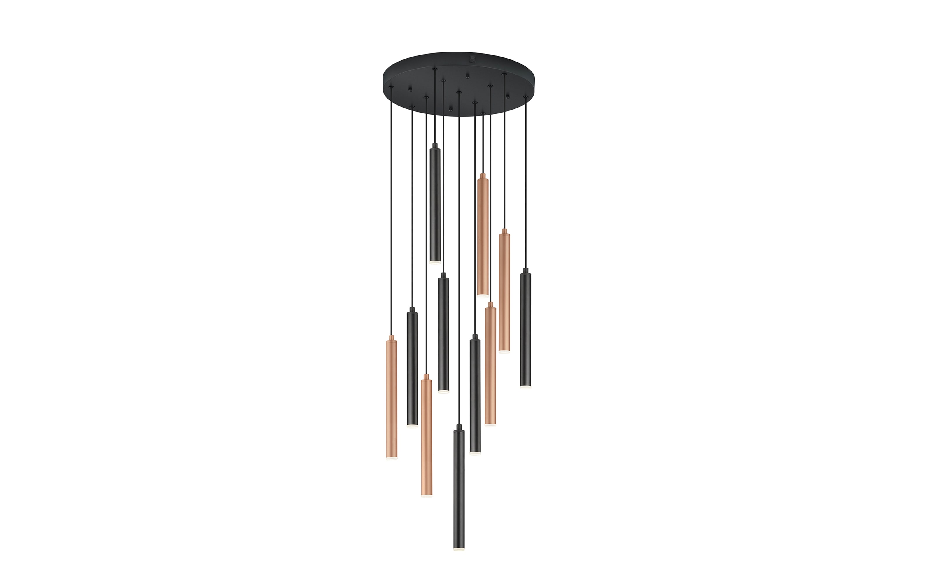 LED-Pendelleuchte Calina, coffee/schwarz, 150 cm, inkl. Funkfernbedienung