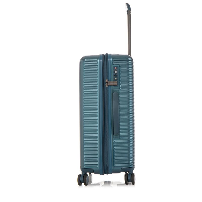 Lot de 2 valises rigides Tori Extensibles 77 et 54 cm Bleu