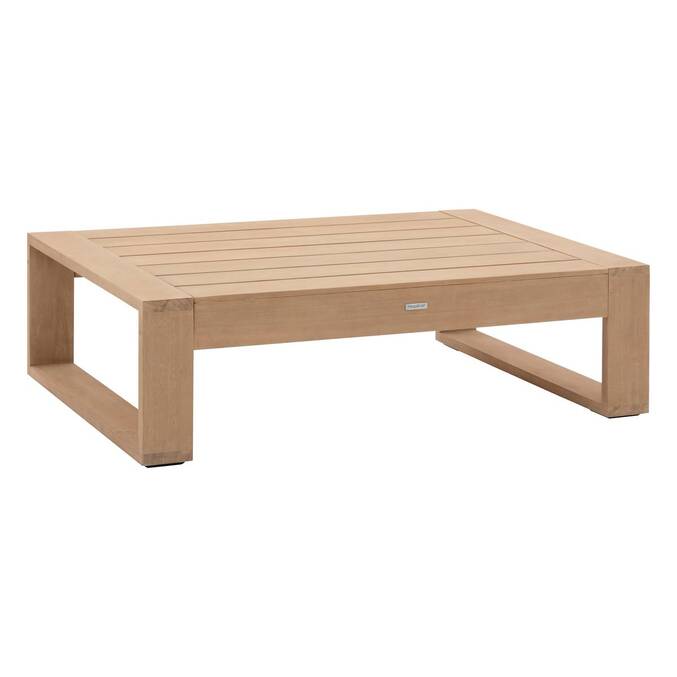 Table basse de jardin rectangulaire LOEVO Eucalyptus