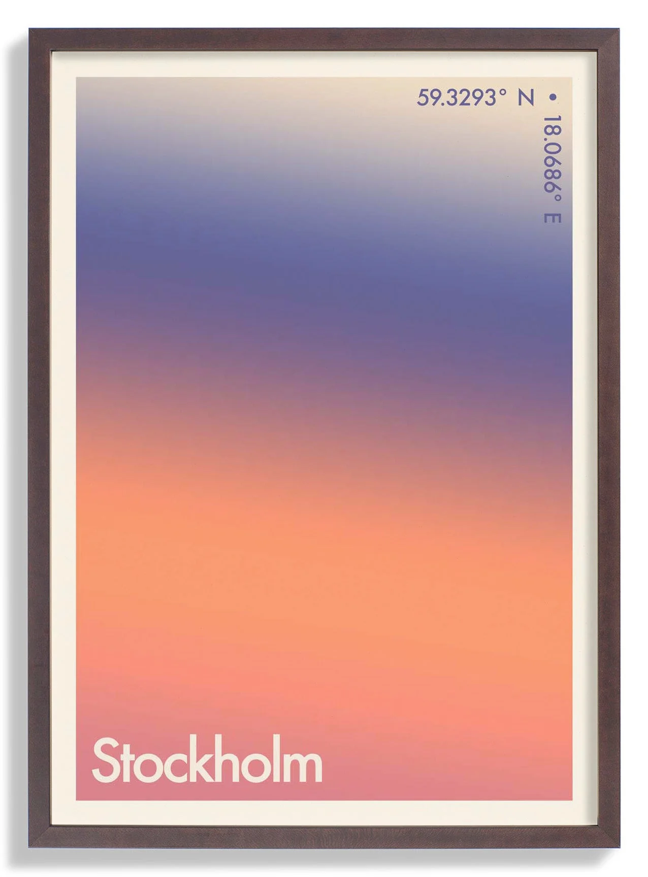 Stockholm Stadt im Sonnenuntergang