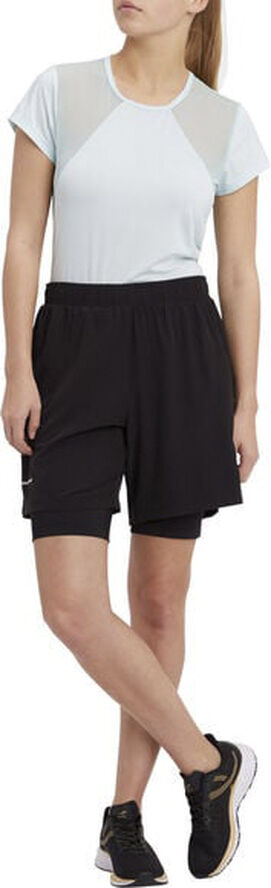 Energetics Isolda 2-i-1 løbeshorts Sort