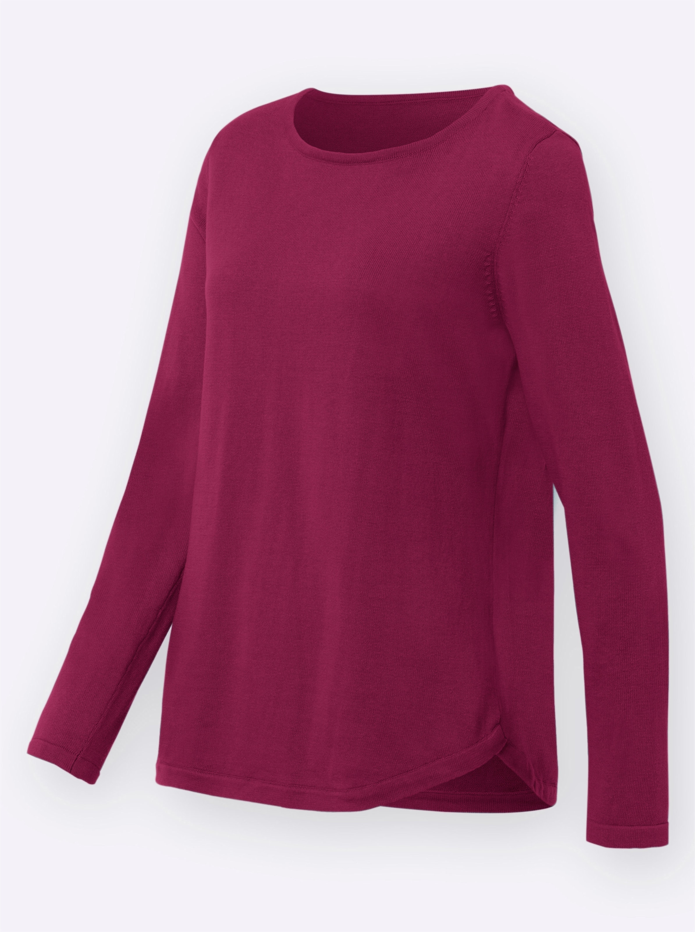 Baumwollpullover in bordeaux