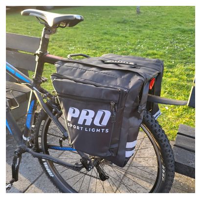 Sacoche double pour vélo 46 Litres - Noir