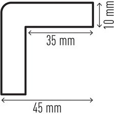 Profilé de protection C35, magnétique, carré