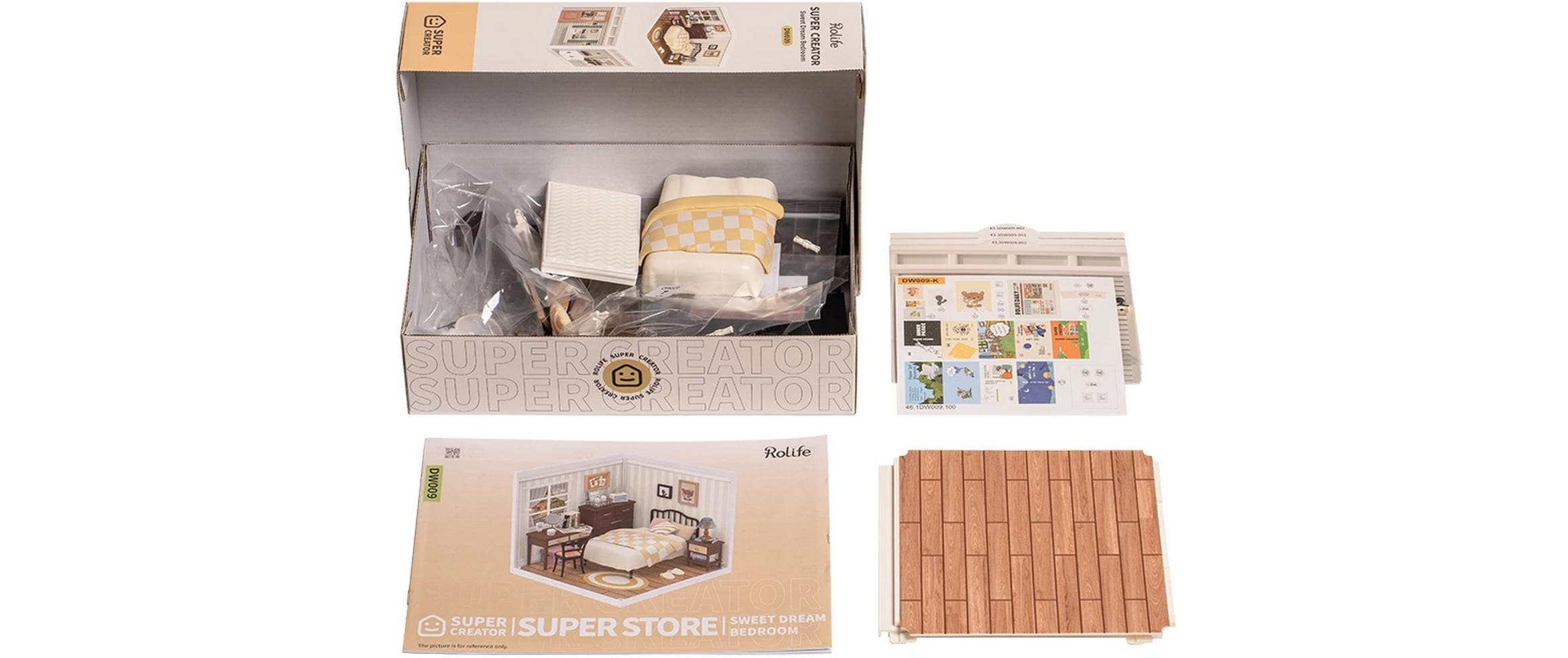 Bausatz Sweet Dream Bedroom3D-Puzzle aus lasergeschnittenen Holzteilen