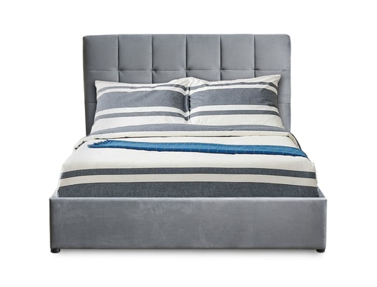 MENZZO - Lit avec rangement Lit double luftani avec sommier relevable 180x200cm velours...