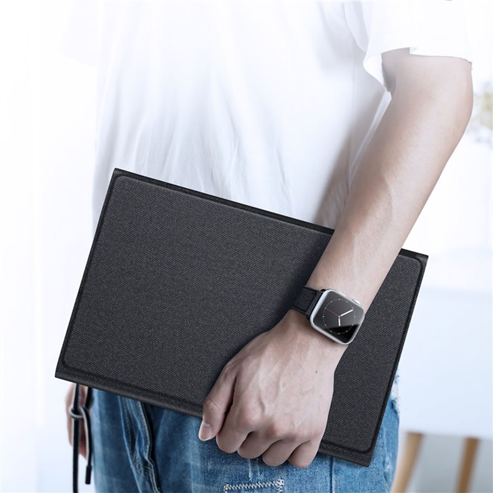 2in1 Samsung Galaxy Tab S10 Ultra Leder Schutz Tasche Smart Cover Magnetische Bluetooth Tastatur - Schwarz