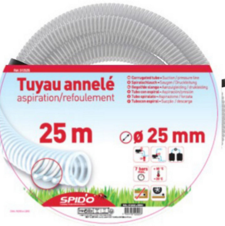 Tuyau annelé flexible diam.25 mm, L.25 m