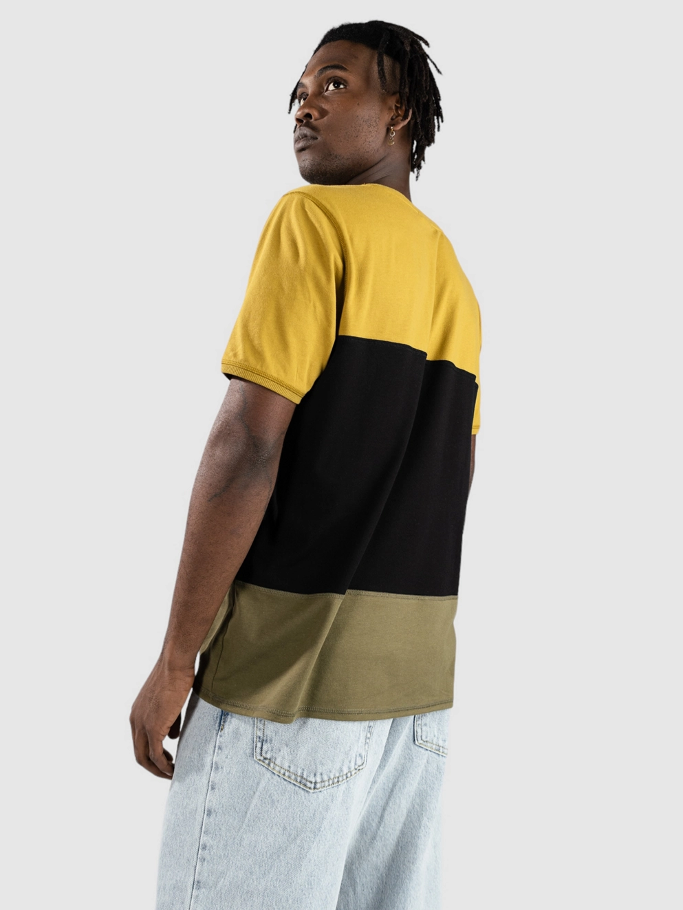 Kazane Erik T-Shirt ecru ol caviar burnt oliv