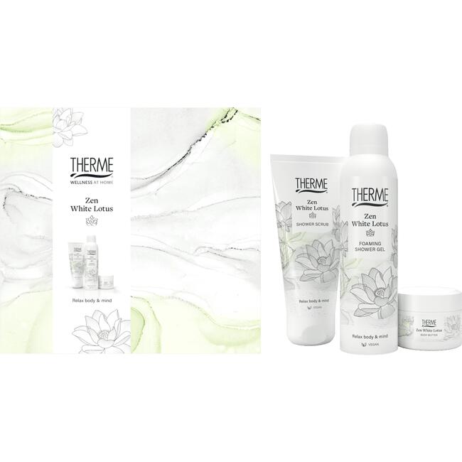 Therme Zen White Lotus Scrub 200ml + Butter 75g + Foam 200ml Geschenkset