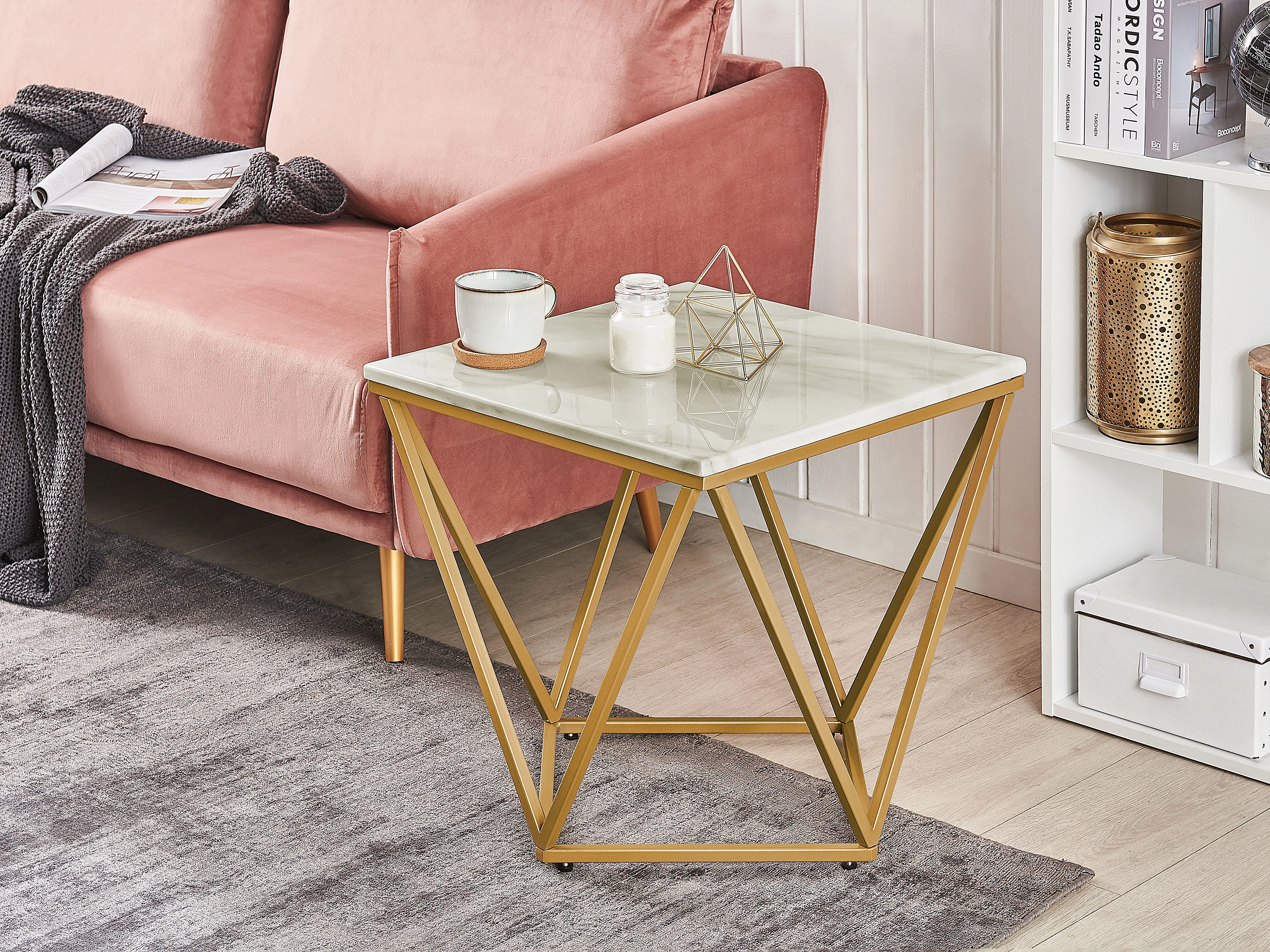 Bijzettafel MALIBU Beige marmer