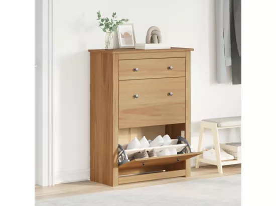 Armoire à chaussures Panama 80x35x105 cm bois de pin massif