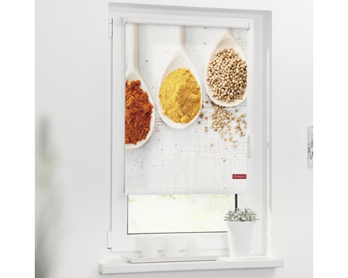 Lichtblick klemrolgordijn, geen boren nodig, Spices design, 45x150 cm, inclusief klembeugels