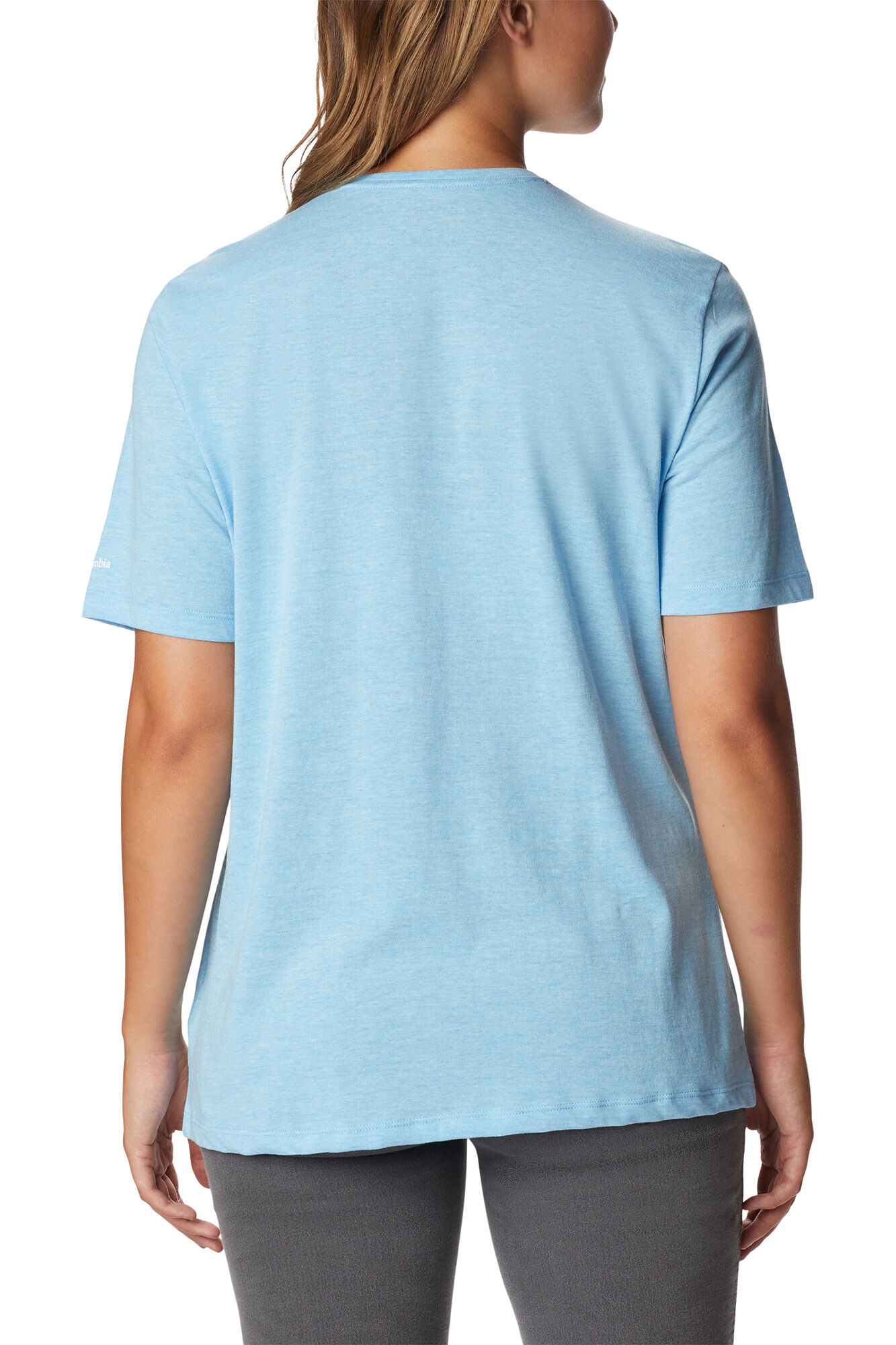 Camiseta feminina Columbia Bluebird Day™ de modelagem solta - Azul Médio