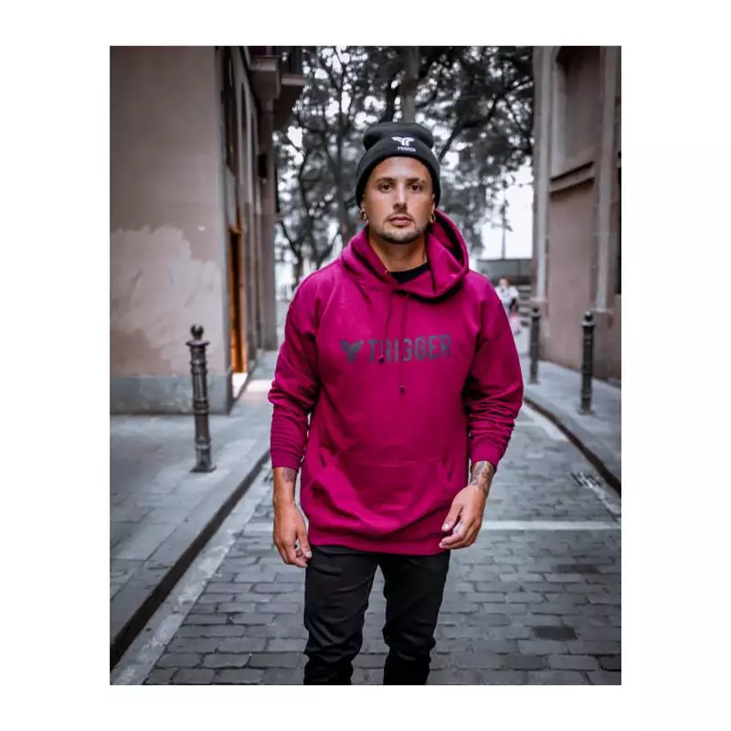 Sweatshirt TRIGGER College capuche Bordeaux