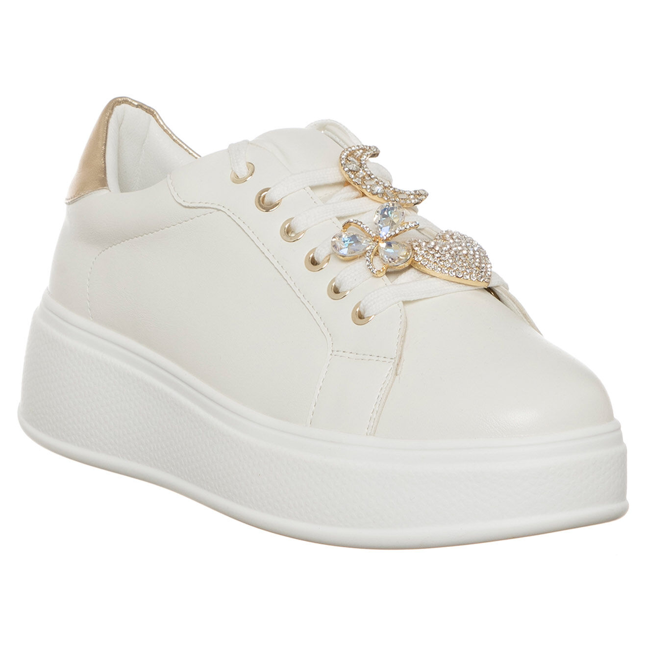 Loretta by Loretta Sneakers Laure blanc/doré