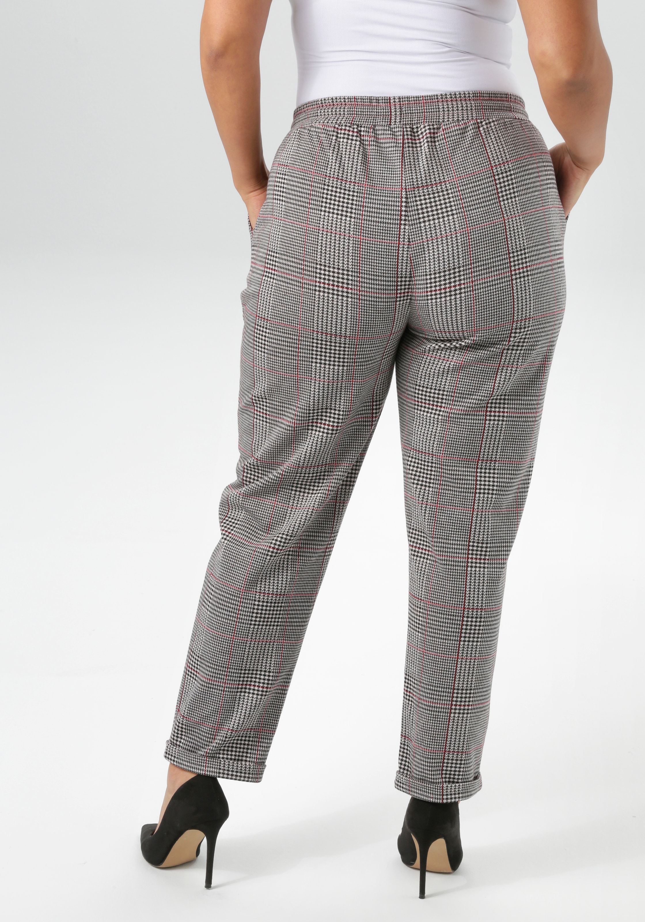 Aniston PLUS Schlupfhose  in trendigen Karodessin - NEUE KOLLEKTION