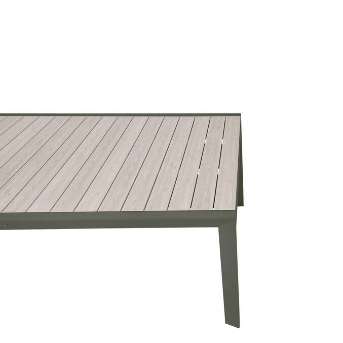 Table de jardin extensible rectangulaire EVASION Lin / Vert laurier