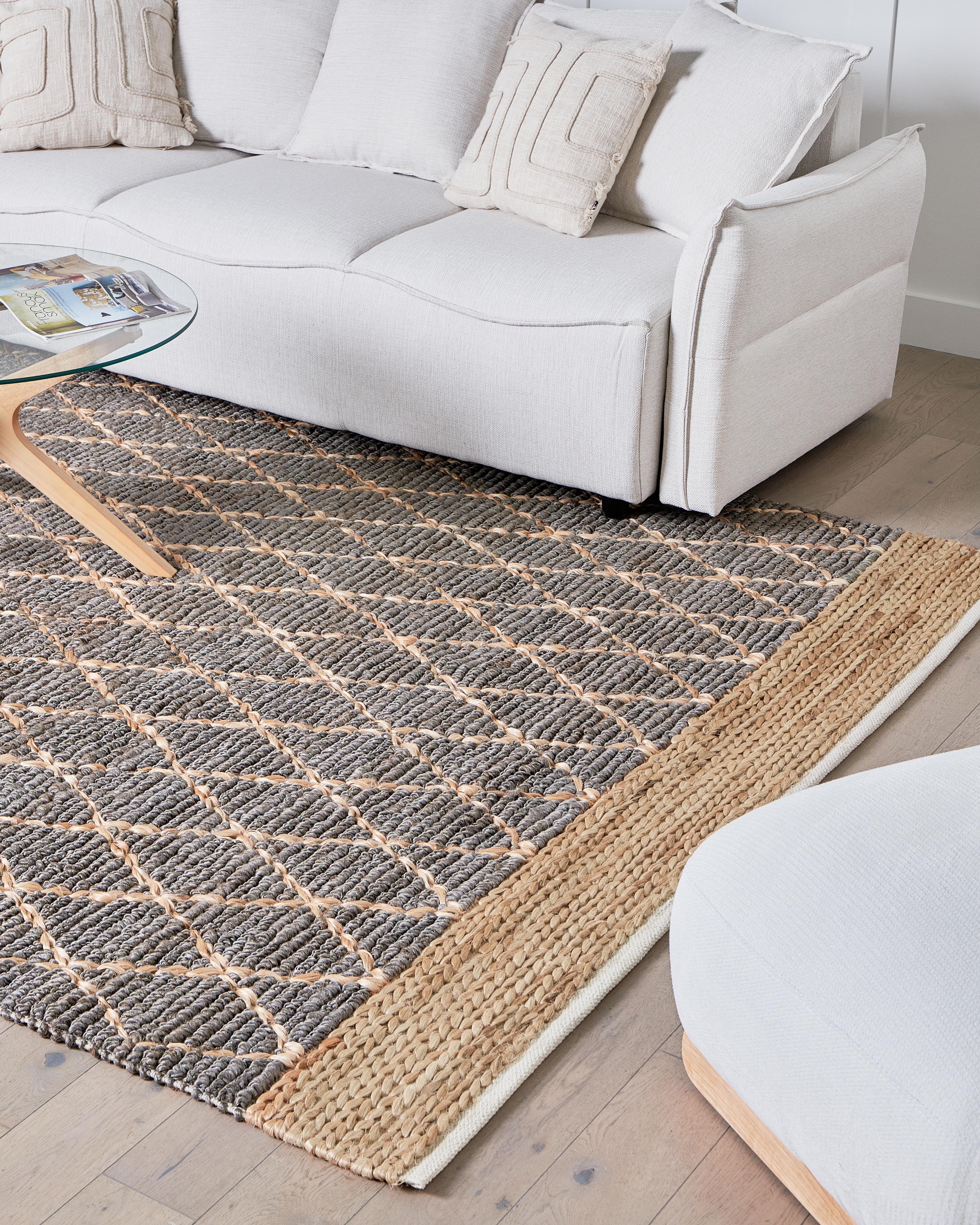 Vloerkleed TELLIKAYA Grijs 200 x 300 cm Jute
