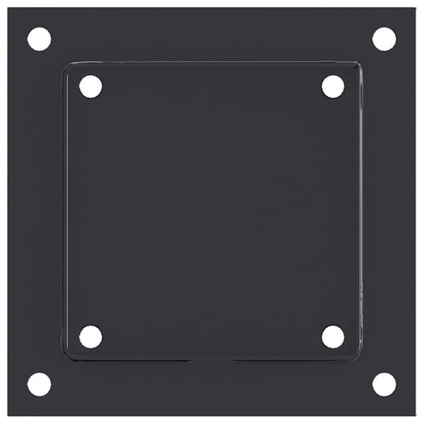 vidaXL Stolpebunner firkantet 4 stk 141x141 mm pulverlakkert stål