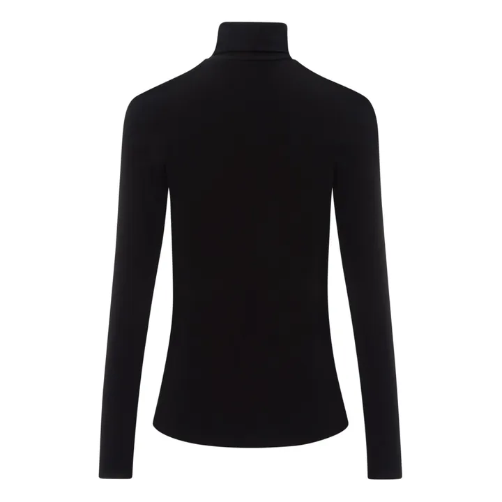 Petit Bateau T-Shirt Col Roulé Coton Bio - Collection Femme  | Noir