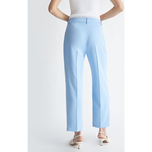 Liu Jo - Pantalón tobillero con botones Azul