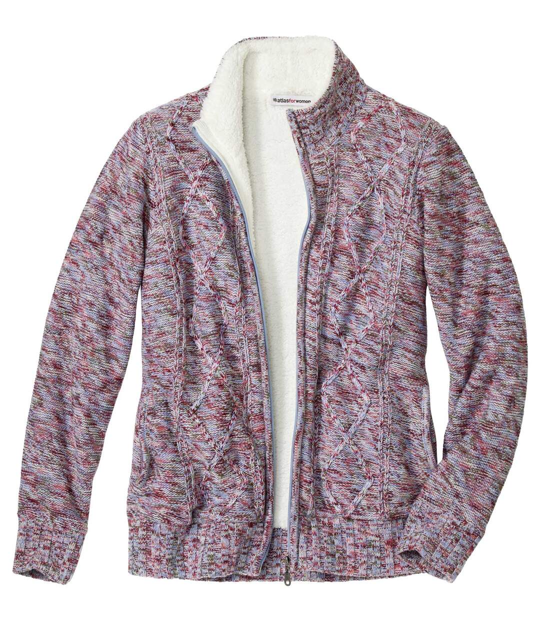 Blouson Tricot Mouliné Doublé Coral