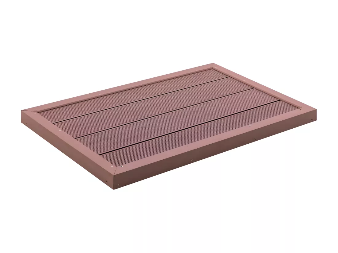 Prolenta Premium - Élément de plancher pour douche solaire Marron 101x63x5,5cm WPC