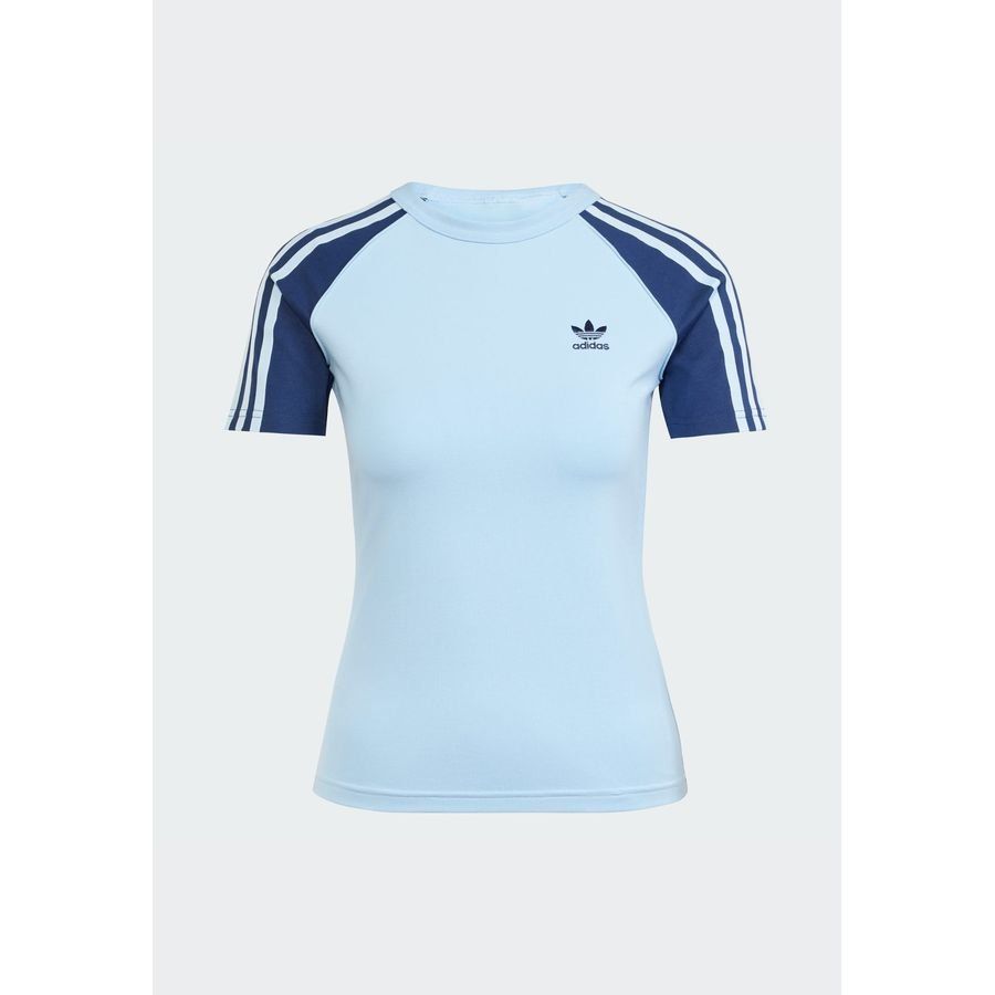 Adidas Original T-shirt slim manches raglan 3 bandes Adicolor