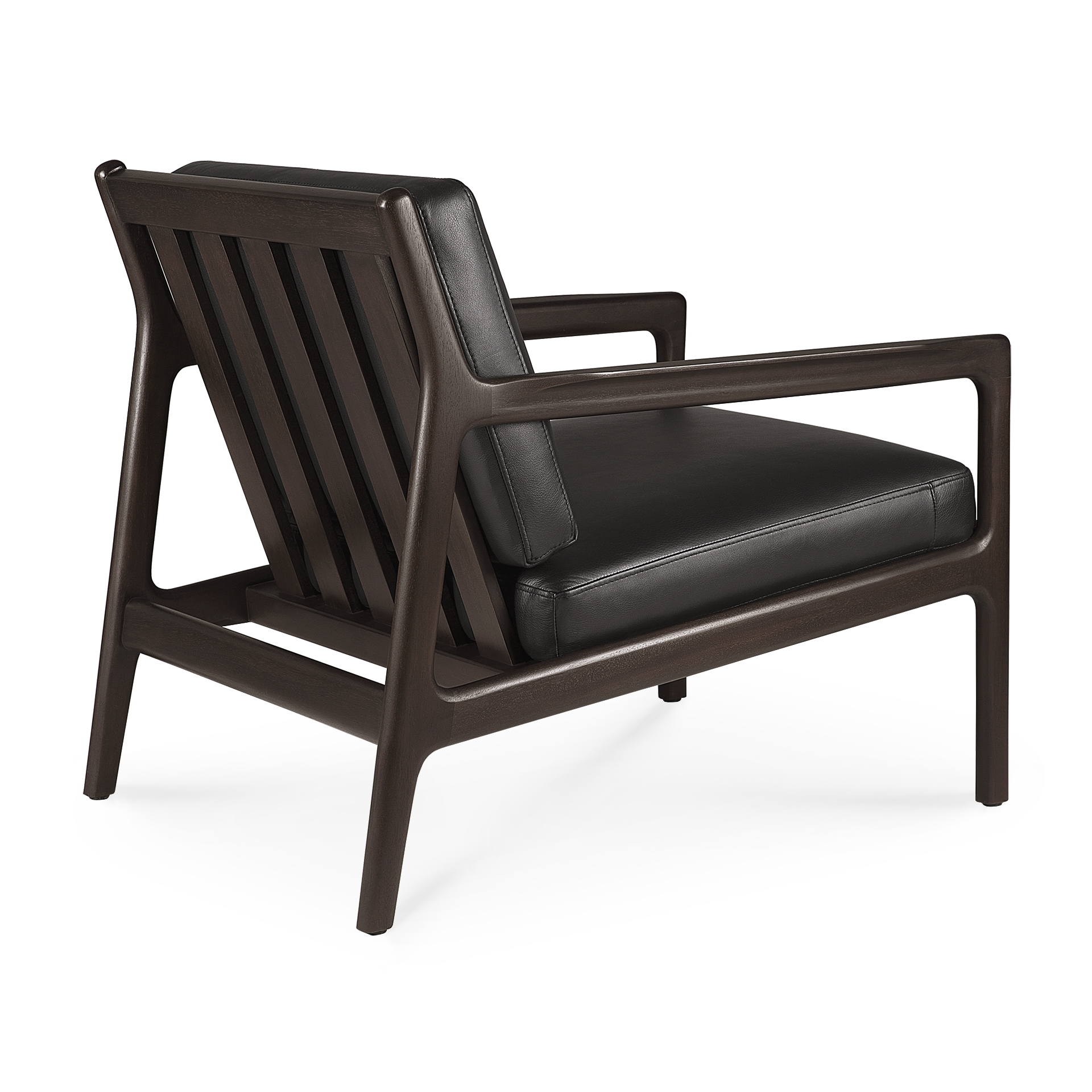 Jack loungestoel - zwart leer
