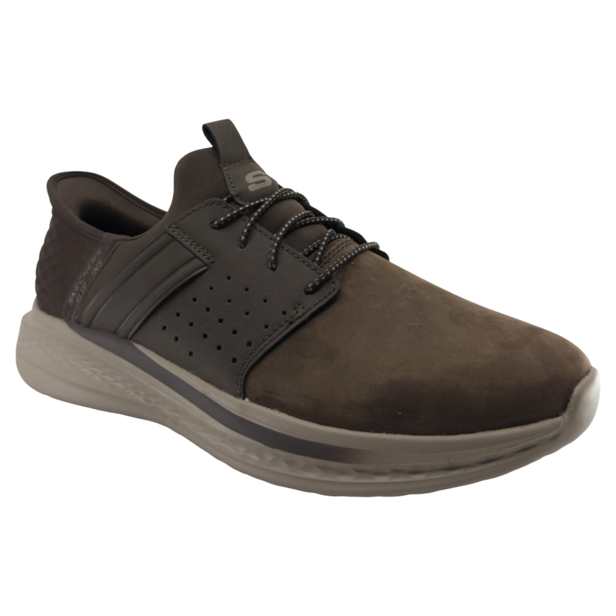 Slip-in sneakers, herre, grøn/brun