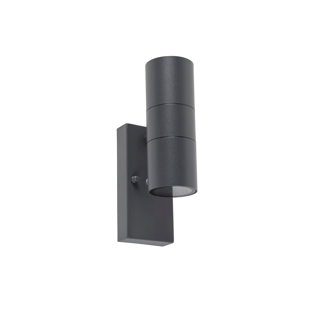 Set van 2 buiten wandlamp donkergrijs 2-lichts schemersensor - Duo