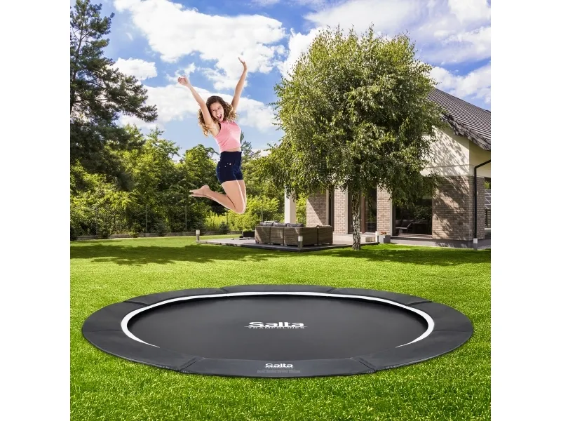 Salta Trampolin Royal Baseground Ø427 cm, sort inkl. sikkerhedsnet (805-803)