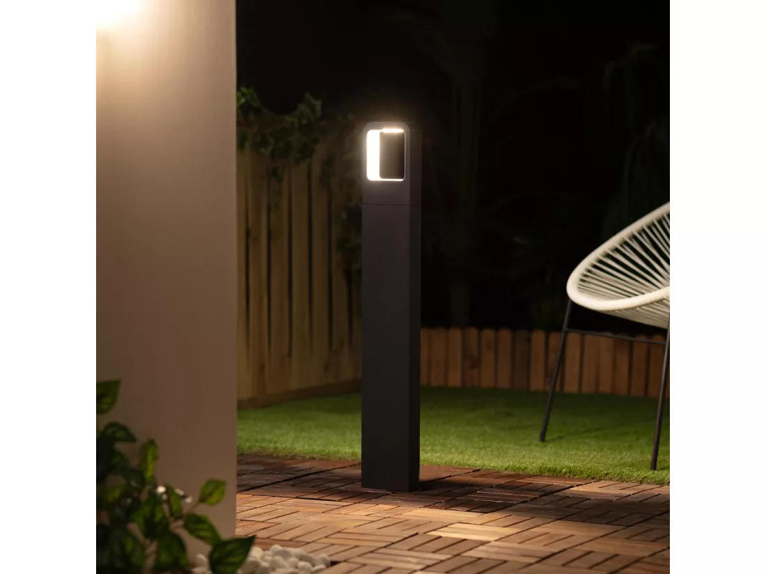 Balise LED Extérieure 6W sur Pied 80cm en Saillie Emerita 4000K Blanc neutre