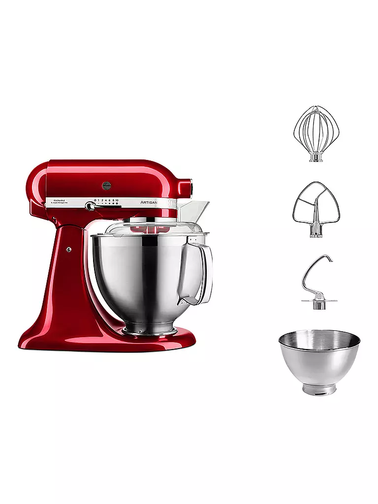 KITCHENAID Küchenmaschine Artisan 185 4,8l 300 Watt 5KSM185PSECA (Liebesapfel Rot) rot