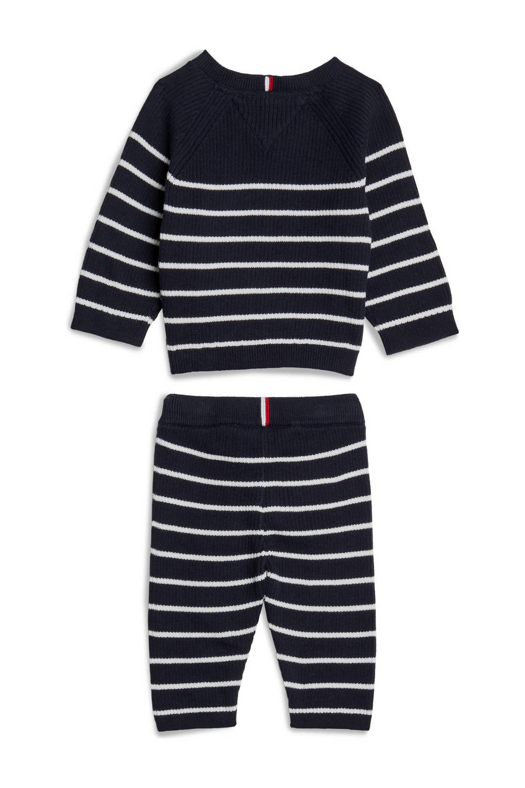 Tommy Hilfiger vest + broek met streep donkerblauw/wit