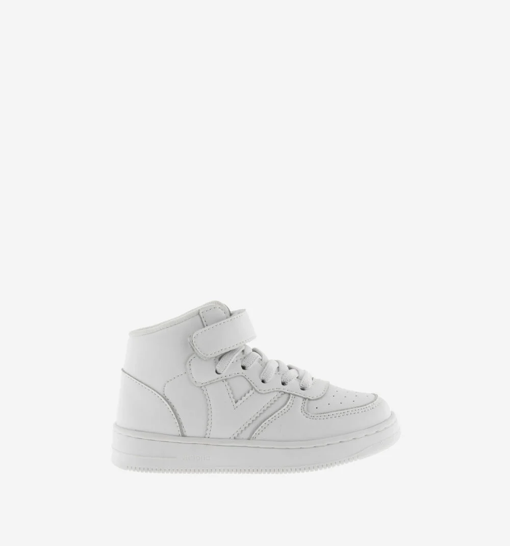 TIEMPO BOTTINE EFFET CUIR Bottines blanches pour enfant BLANCO