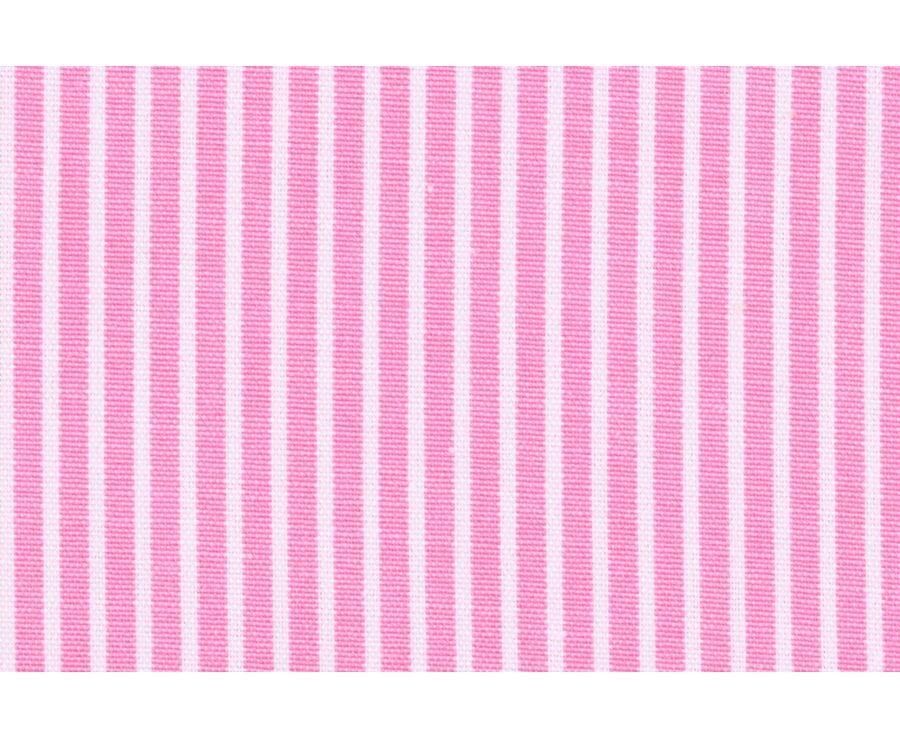 Chemise coton rose à rayures blanches - QUENTIN