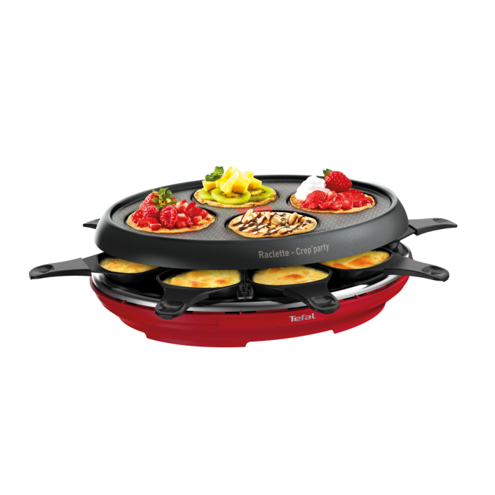 COLORMANIA 8 coupelles rouge plaque crep'party