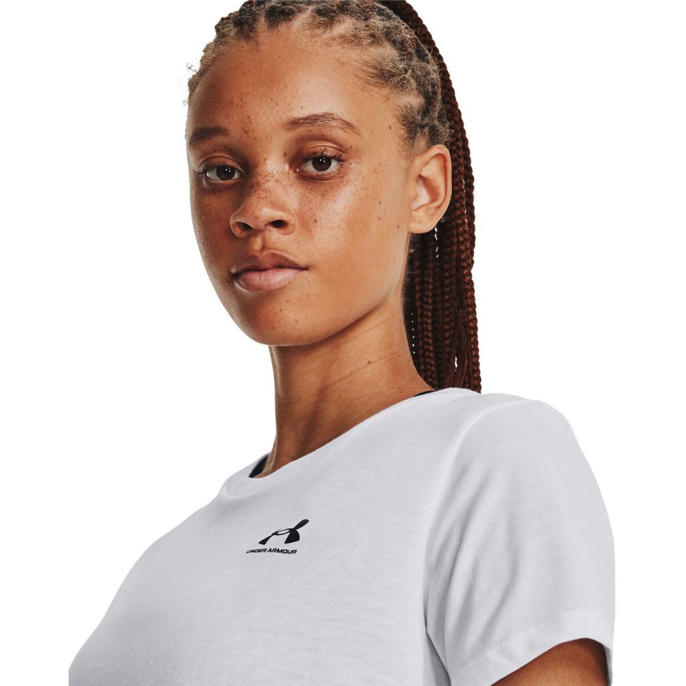 Under Armour SPORTSTYLE LC - Tee-shirt Femme blanc