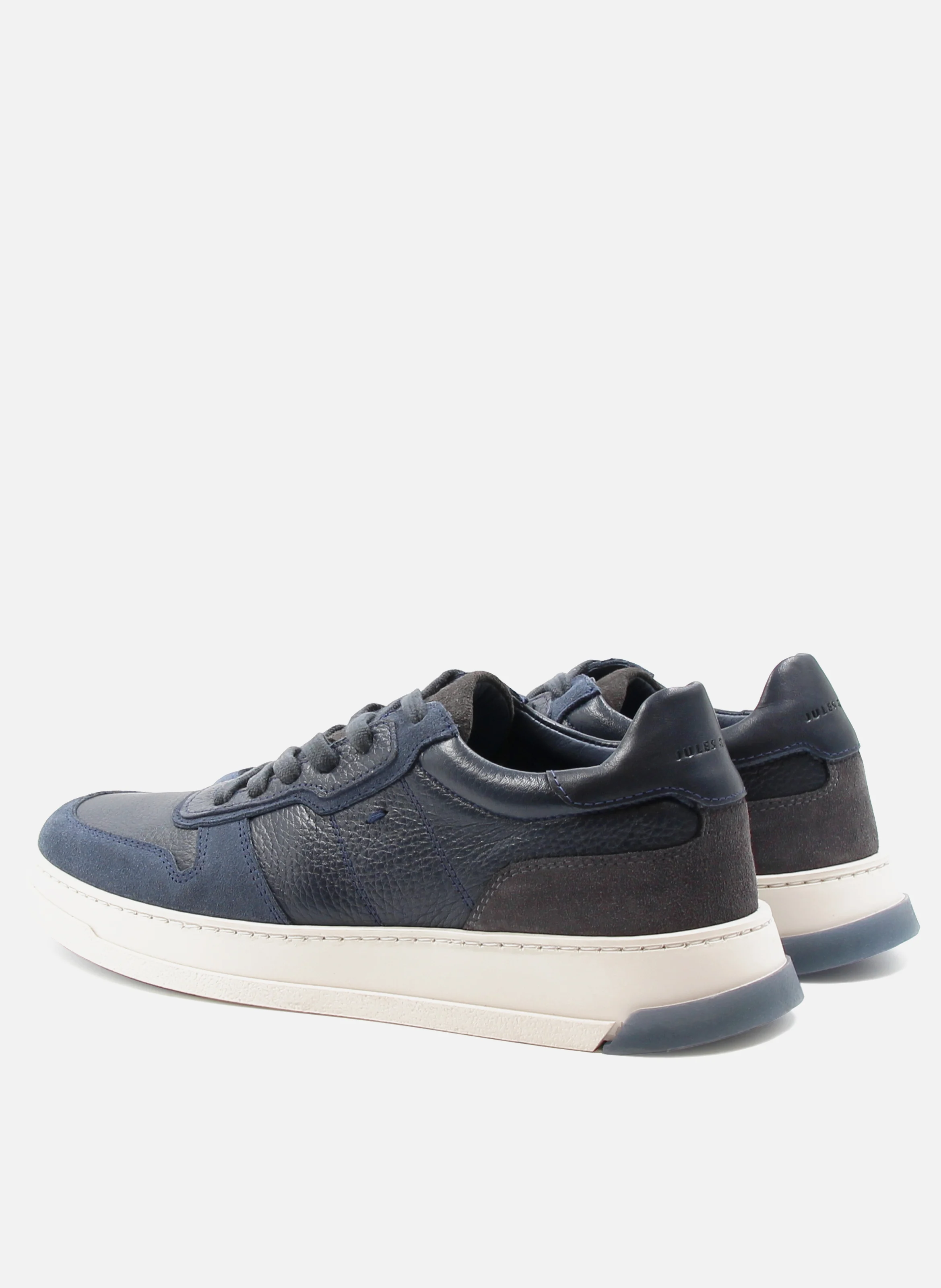 Baskets léo cuir | Bleu