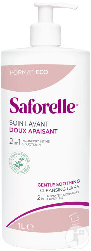 Saforelle Soin Lavant Doux Apaisant Gel Inconfort Intime Et Quotidien Bardane Flacon Eco 1l